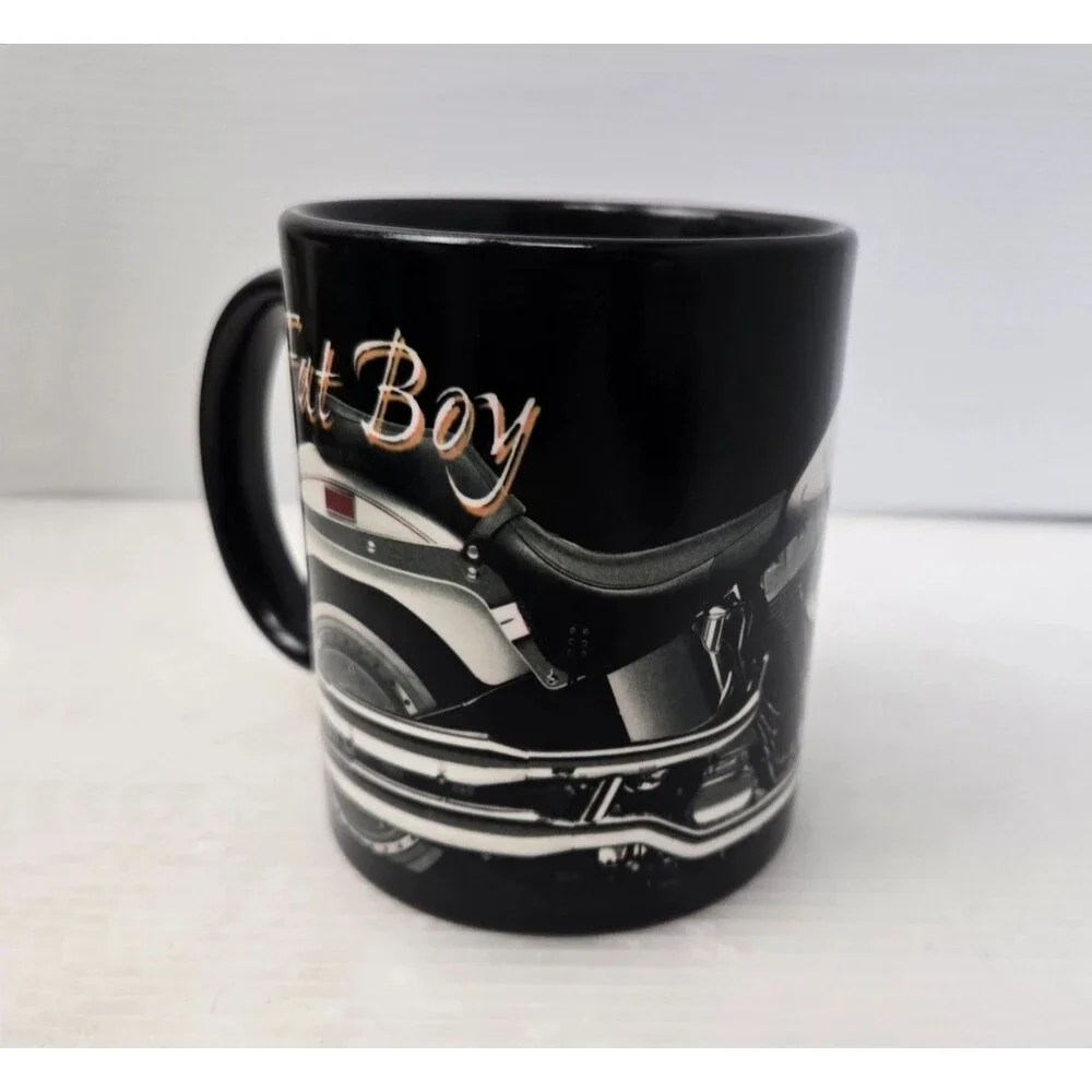 Harley Davidson Fat Boy 2002 Coffee Mug Official Licensed 3D Logo 10oz Vintage
